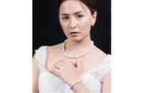 6mm Single Strand White Freshwater Pearl Necklace with 8mm Crystal Ball-Pearl Rack