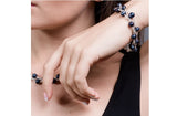 Blue Braided Freshwater Pearl Bracelet 7mm-Pearl Rack