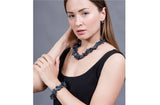 Blue Freshwater Keshi Pearl and Crystal Bracelet-Pearl Rack
