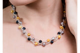 Braided Multi-Color Freshwater Pearl Necklace 7mm-Pearl Rack