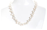 Braided White Freshwater Pearl Necklace 7mm-Pearl Rack
