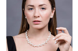 Braided White Freshwater Pearl Necklace 7mm-Pearl Rack