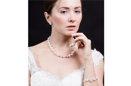 Braided White Freshwater Pearl Necklace 7mm-Pearl Rack