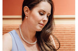 Braided White Multi Strand Freshwater Pearl Necklace 6mm-Pearl Rack