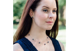 Dark Blue Freshwater Pearl Tin Cup and Sterling Silver (925) Chain Necklace 7mm-Pearl Rack