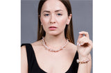 Double Strand Irregular Pink/Purple Freshwater Pearl Bracelet-Pearl Rack