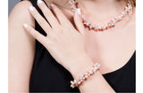 Double Strand Irregular Pink/Purple Freshwater Pearl Bracelet-Pearl Rack