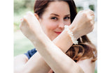 Double Strand Irregular White Freshwater Pearl Bracelet-Pearl Rack