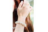 Double Strand Irregular White Freshwater Pearl Bracelet-Pearl Rack