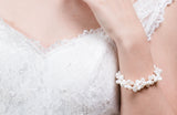 Double Strand Irregular White Freshwater Pearl Bracelet-Pearl Rack