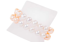 Double Strand Mixed Color Cultured Freshwater Pearl Bracelet 9-10mm-Pearl Rack