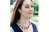 Double Strand Twisted with Crystal and Freshwater Pearl Necklace-Pearl Rack