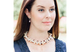 Double Strand Twisted with Crystal and Freshwater Pearl Necklace-Pearl Rack