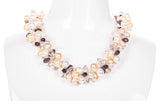 Double Strand Twisted with Crystal and Freshwater Pearl Necklace-Pearl Rack
