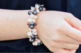 Double Strand Twisted with Crystal Freshwater Pearl Bracelet-Pearl Rack