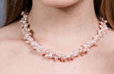 Double Strands Irregular Purple Freshwater Pearl Necklace-Pearl Rack