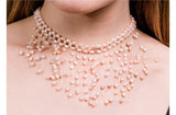 Fancy Peach Rice Shape Freshwater Pearl Necklace-Pearl Rack