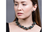 Green Freshwater Keshi Pearl and Crystal Twisted Necklace-Pearl Rack