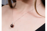 Irregular Brown Freshwater Pearl Pendant and Sterling Silver (925) Chain Necklace 13mm-Pearl Rack