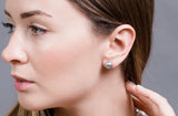 Light Grey Freshwater Pearl Stud Earrings Sterling Silver 10mm-Pearl Rack