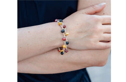 Multi-Color Braided Freshwater Pearl Bracelet 7mm-Pearl Rack