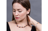 Multi-Color Braided Freshwater Pearl Necklace and Bracelet Set 7mm-Pearl Rack
