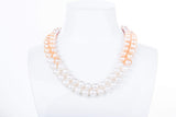 Multi-Color Double Strand Layer Freshwater Pearl Necklace 10mm-Pearl Rack