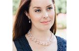 Multi-Color Triple Strand Layer Freshwater Pearl Necklace 6-7mm-Pearl Rack