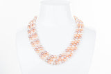 Multi-Color Triple Strand Layer Freshwater Pearl Necklace 6-7mm-Pearl Rack