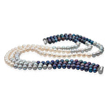 Multi-Color Triple Strand Layer Freshwater Pearl Necklace 8-9mm-Pearl Rack