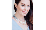 Multi-Color Triple Strand Layer Freshwater Pearl Necklace 8-9mm-Pearl Rack
