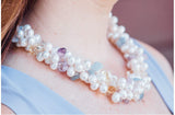 Natural Stones and Freshwater Pearl Necklace-Pearl Rack