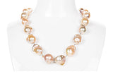 Peach Freshwater Baroque Pearl Necklace-Pearl Rack