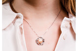 Peach Freshwater Pearl Pendant and Sterling Silver (925) Chain Necklace 9mm-Pearl Rack