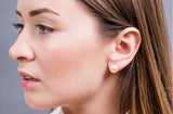 Peach Freshwater Pearl Stud Earrings Sterling Silver 12mm-Pearl Rack