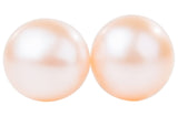 Peach Freshwater Pearl Stud Earrings Sterling Silver 5mm-Pearl Rack
