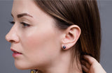 Peacock Blue Freshwater Pearl Stud Earrings Sterling Silver 8mm-Pearl Rack