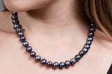 Peacock Blue Off-Round Freshwater Necklace 9-10mm-Pearl Rack