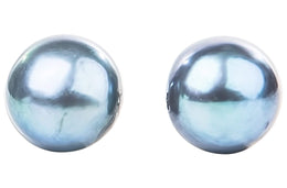 Peacock Freshwater Pearl Stud Earrings Sterling Silver 5mm-Pearl Rack