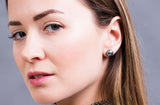 Peacock Green Freshwater Pearl Stud Earrings Sterling Silver 10mm-Pearl Rack