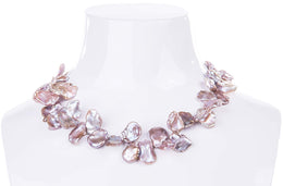 Pink Freshwater Keshi Pearl Necklace-Pearl Rack