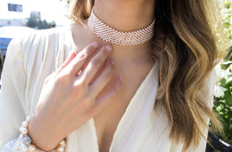 Pink Freshwater Pearl Choker 4mm-Pearl Rack