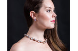 Purple Freshwater Pearl and Sterling Silver Butterfly Drop Earring-Pearl Rack