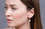 Rice Shape White Cultured Freshwater Pearl Dangle Drop Earring with Sterling Silver 8mm-Pearl Rack