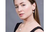 Rice Shape White Freshwater Pearl Dangle Drop Earrings with Sterling Silver 9mm-Pearl Rack