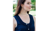 Rice Shape White Freshwater Pearl Dangle Drop Earrings with Sterling Silver 9mm-Pearl Rack