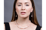 Rice Shape White Freshwater Pearl Dangle Drop Earrings with Sterling Silver 9mm-Pearl Rack