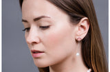 Rice Shape White Freshwater Pearl Dangle Drop Earrings with Sterling Silver 9mm-Pearl Rack