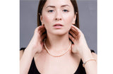 Single Strand Peach Fashion Pearl Necklace 6 mm-Pearl Rack