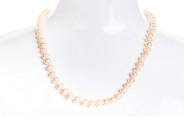Single Strand Peach Fashion Pearl Necklace 6 mm-Pearl Rack